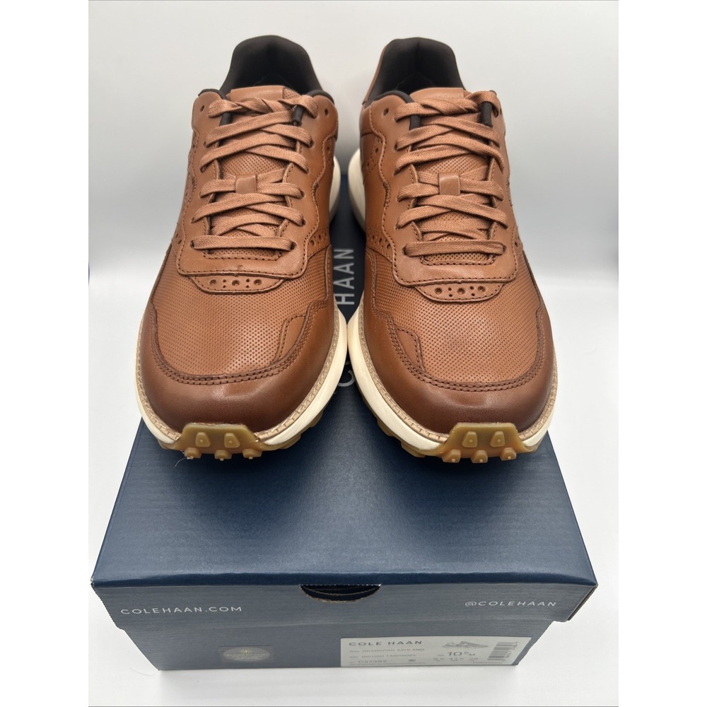 Cole Haan Men's Tan/Brown Leather Lace-Up Sneakers